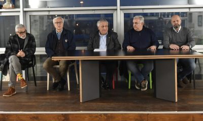 conferenza stampa Parma Baseball e Oltretorrente da sx a dx Gianluigi Calestani Carlo Bertolucci Andrea Paini Luca Meli Massimo Fochi
