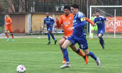 Giacomo Rossi capitano Borgo San Donnino in azione nel match contro la Pistoiese