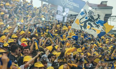 Parma Lecco 4 0 35a giornata Serie B 2023 2024 tifosi in Curva Nord con cappellini e bandiere