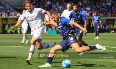 Sudtirol Parma 0 0 32a giornata Serie B 2023 2024 Simon Sohm finta su Andrea Giorgini