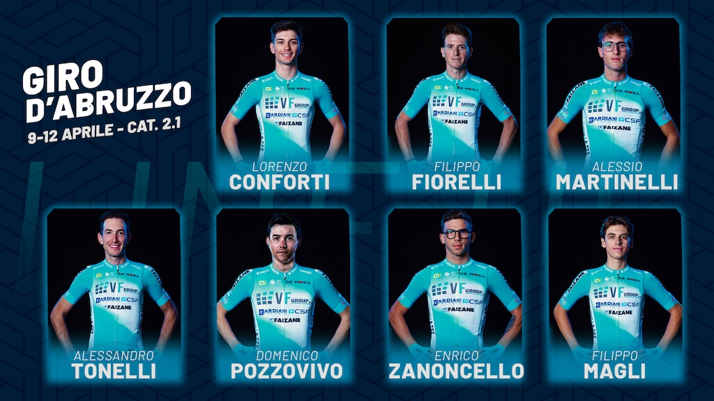line up VF Group Bardiani Csf Faizane al Giro dAbruzzo 9 12.04.2024