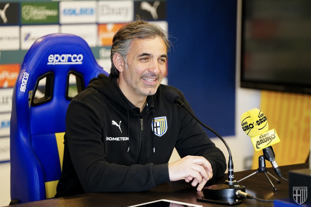 mister Fabio Pecchia Parma Calcio 1913 in conferenza stampa