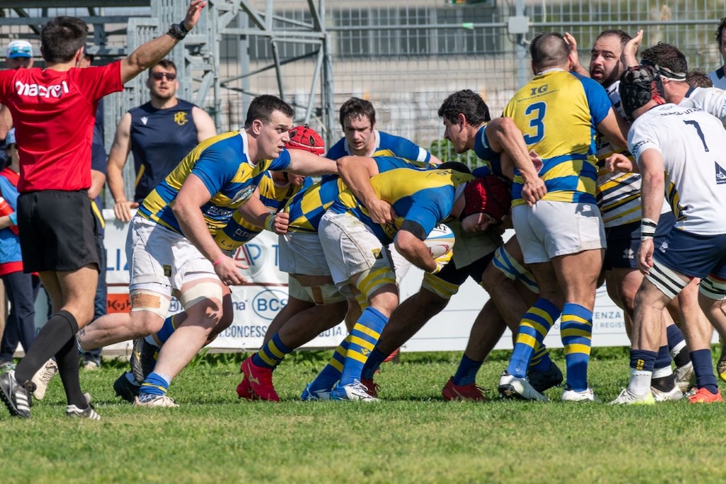 un momento del derby Noceto vs Rugby Parma 18 16 Serie A rugby 2023 2024