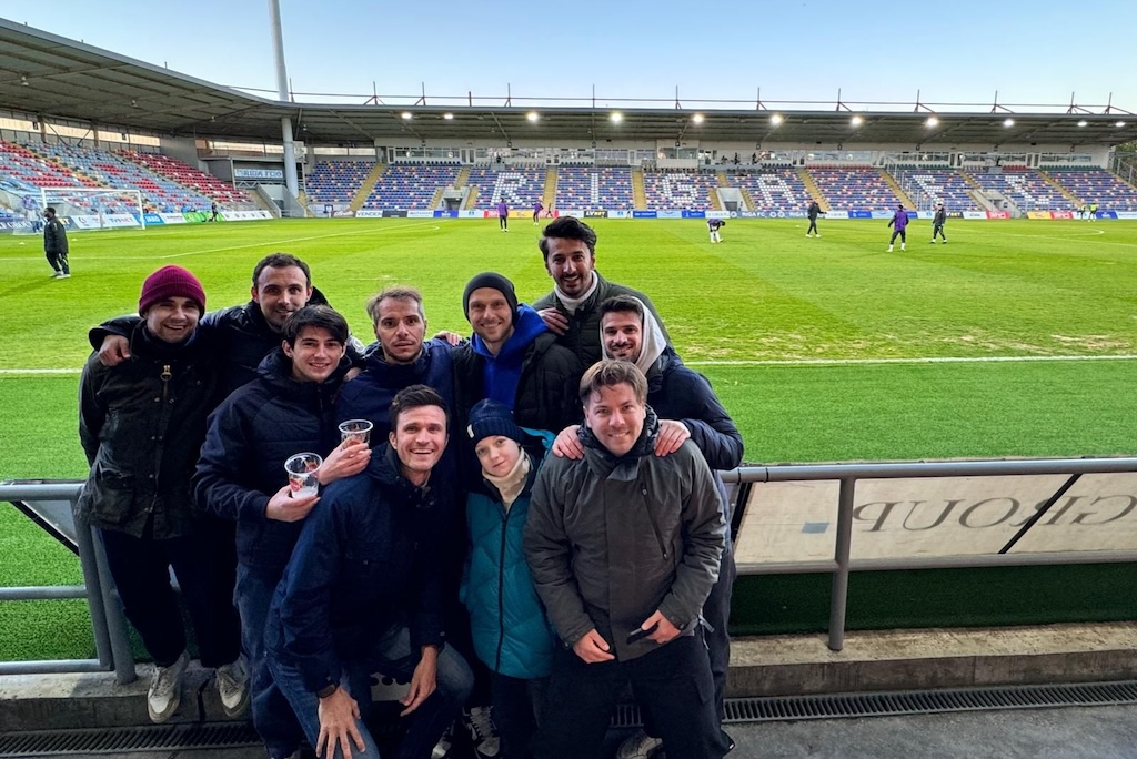 Filippo Maria Donati Edoardo Bufo e Simone Pompini in trasferta allo Skonto Stadium di Riga dallex portiere del Parma Calcio Kristaps Zommers