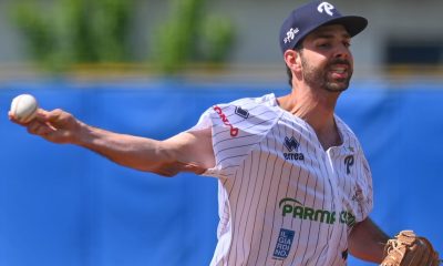 Matteo Bocchi lanciatore vincente del Parma Clima foto Corrado Benedetti