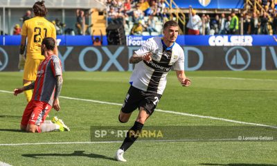 Parma Cremonese 1 1 37a giornata Serie B 2023 2024 Valenti Mihaila dopo il gol segnatoJPG