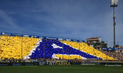Parma Cremonese 1 1 37a giornata Serie B 2023 2024 coreografia Curva Nord per la Serie A