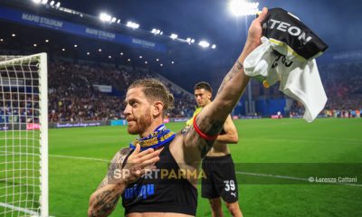 Reggiana Parma 1 1 38a giornata Serie B 2023 2024 il saluto di Cristian Ansaldi