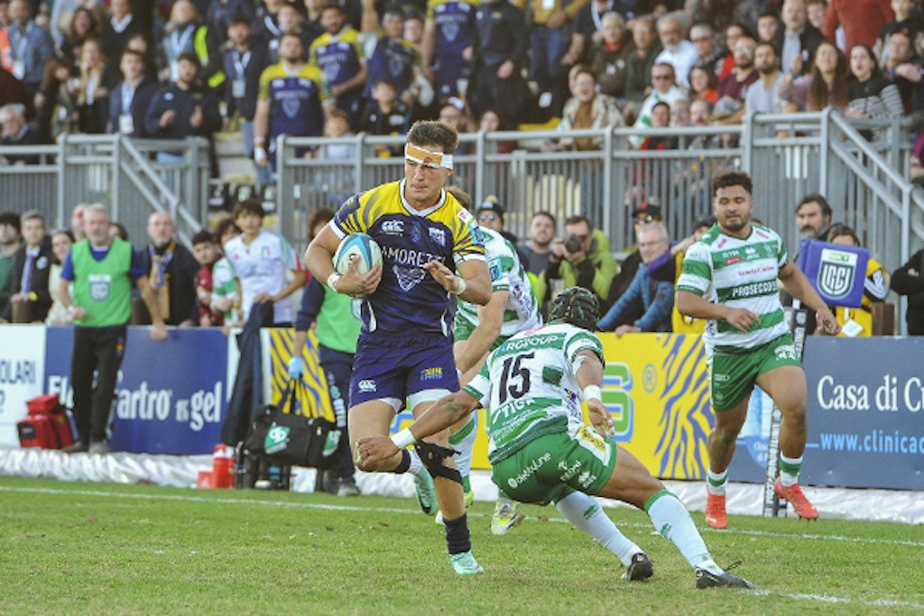 Zebre Parma vs Benetton Lorenzo Pani in azione al Lanfranchi Amarcord Fotovideo