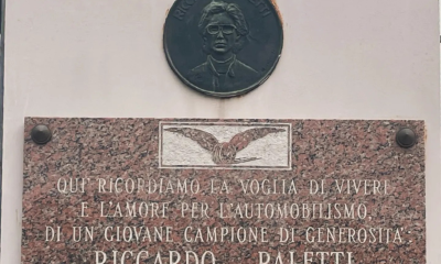 lapide commemorativa in ricordo di Riccardo Paletti allAutodromo di Varano de Melegari
