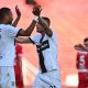 Hernani e Partipilo si danno il cinque dopo il gol del pareggio nellamichevole Anversa Parma 1 2