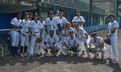 Il Parma Clima Baseball Serie A con la divisa da gara biancha