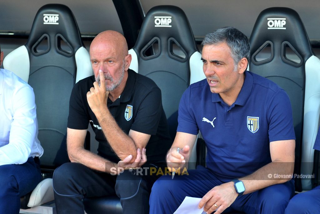 Lugano Parma 3 1 amichevole 13.07.2024 Mauro Pederzoli e Fabio Pecchia in panchina