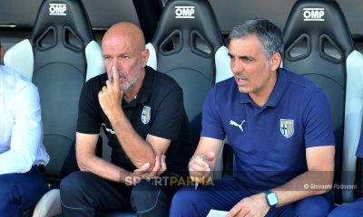 Lugano Parma 3 1 amichevole 13.07.2024 Mauro Pederzoli e Fabio Pecchia in panchina