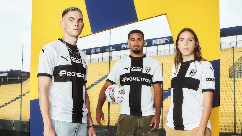 Nahuel Estevez Simon Sohm e Caterina Ambrosi indossano la maglia Crociata del Parma per la stagione 2024 2025