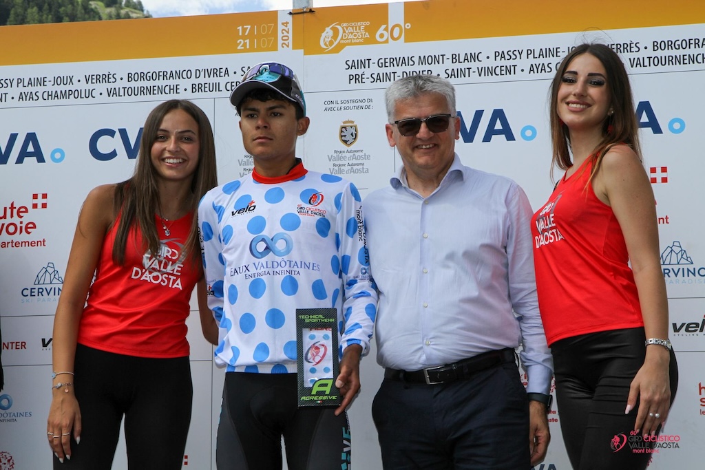 Vicente Rojas VF Group Bardiani CSF Faizane 3° classificato alla quarta tappa del Giro della Valle dAosta