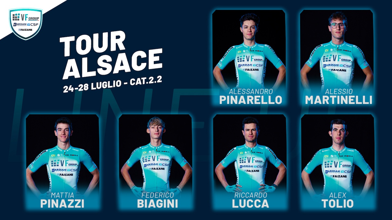 line up VF Group Bardiani Csf Faizane al Tour Alsace 24 28.07.2024