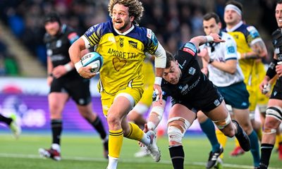 Bautista Stavile Zebre Parma corre in meta allo Scotstoun contro i Glasgow Warriors Inpho