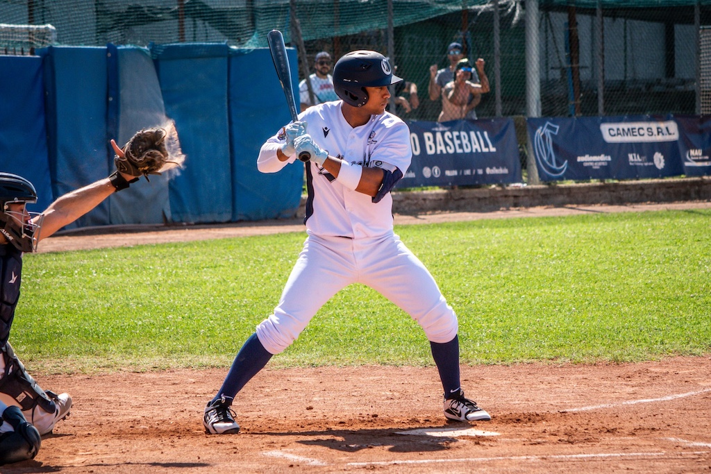 Charlie Mirabal contro Nettuno ph. credit Elisa Peri per Collecchio Baseball