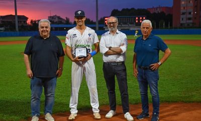 Luca Meli Tommaso Battioni Filiberto Molossi e Maurizio Renaud credit Corrado Benedetti per Parma baseball