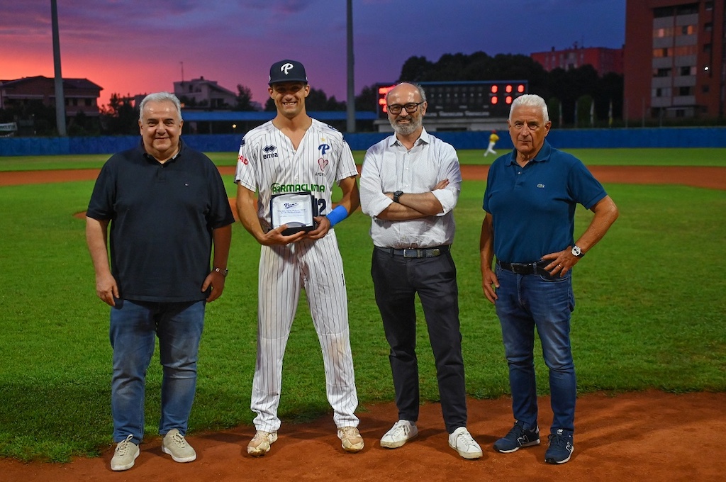 Luca Meli Tommaso Battioni Filiberto Molossi e Maurizio Renaud credit Corrado Benedetti per Parma baseball