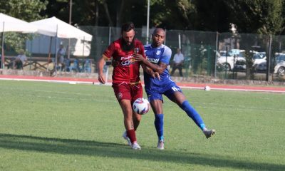 Manuel Nocciolini e Thomas Fabrice Somh in Borgo San Donnino Fidentina 3 1 1a giornata fase a gironi Coppa italia Eccellenza foto Luca Bianchi