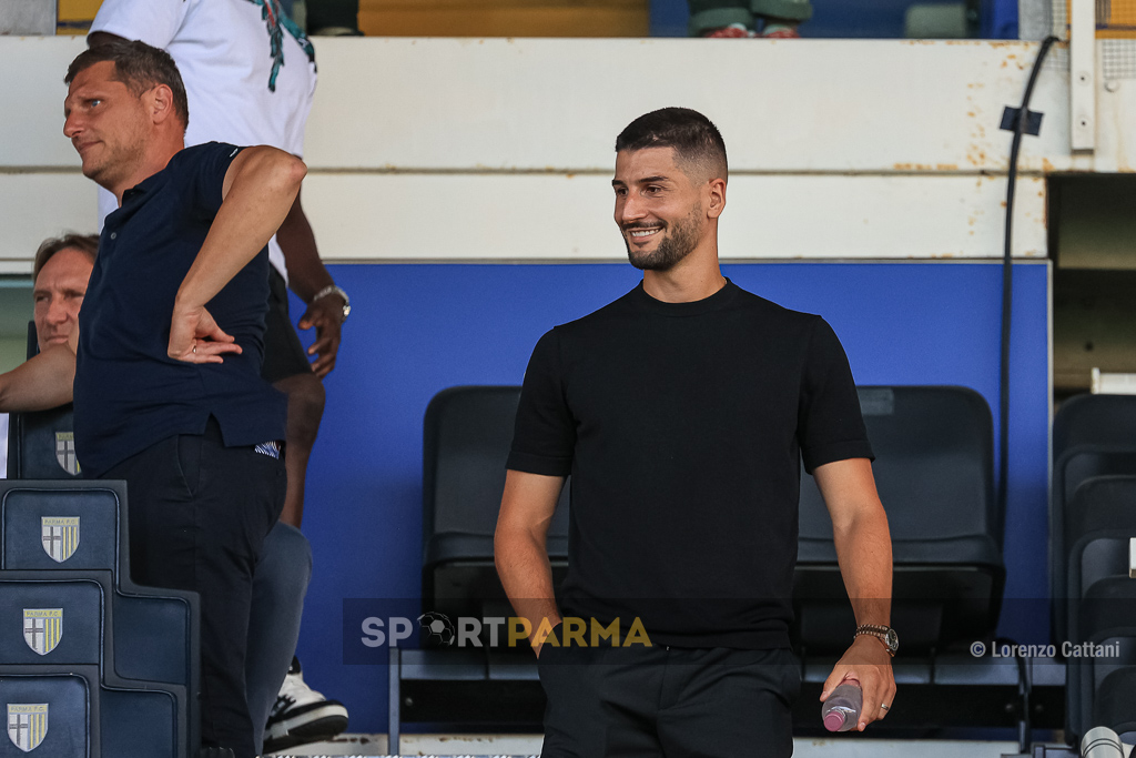 Parma Atalanta 4 1 amichevole 04.08.2024 Antonio Mirko Colak in tribuna al Tardini