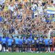 Parma Atalanta 4 1 amichevole 04.08.2024 la squadra sotto la Curva Nord con i tifosi a fine partita