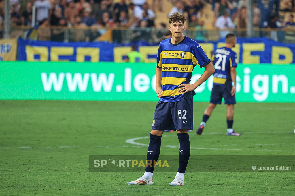 Parma Palermo 0 1 trentaduesimi di Coppa Italia 2024 2025 Mateusz Kowalski mani sui fianchi