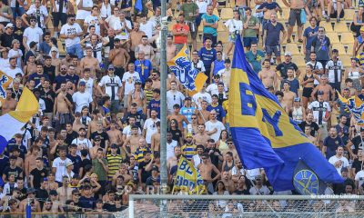 Parma Palermo 0 1 trentaduesimi di Coppa Italia 2024 2025 tifosi gialloblu in Curva Nord