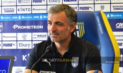 il tecnico Fabio Pecchia Parma Calcio in conferenza stampa il 16.08.2024