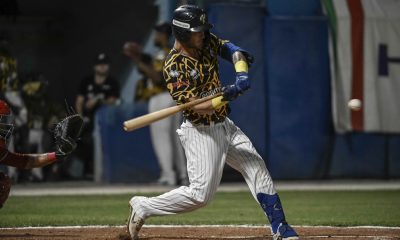 uno degli swing vincenti di Cesare Astorri Parma Clima baseball autore di due fuoricampo ph. credit Ezio Ratti