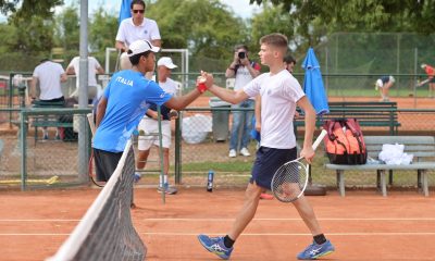 Antonio Marigliano e Andreas Messis ai Campionati Europei Under 16 di tennis a Parma ph. credit Adelchi Fioriti FITP