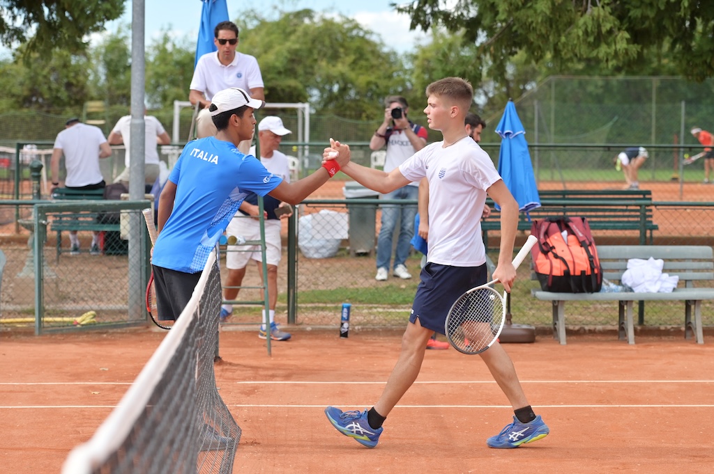 Antonio Marigliano e Andreas Messis ai Campionati Europei Under 16 di tennis a Parma ph. credit Adelchi Fioriti FITP