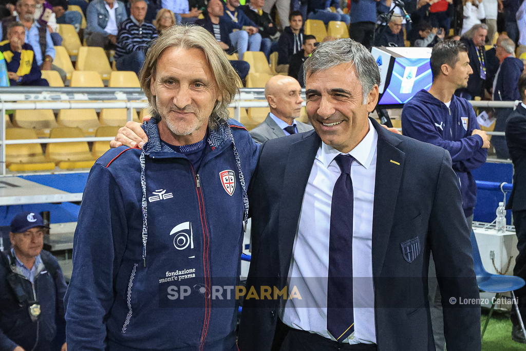 Parma Cagliari 2 3 5a giornata Serie A 2024 2025 gli allenatori Davide Nicola e Fabio Pecchia