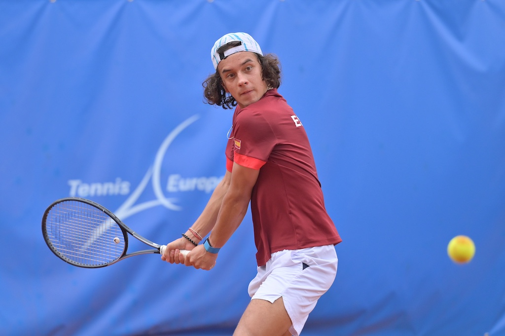 Tito Chavez ai Campionati Europei Under 16 di tennis a Parma ph. credit Adelchi Fioriti FITP