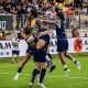 abbraccio giocatori Zebre Parma stagione 2024 2025