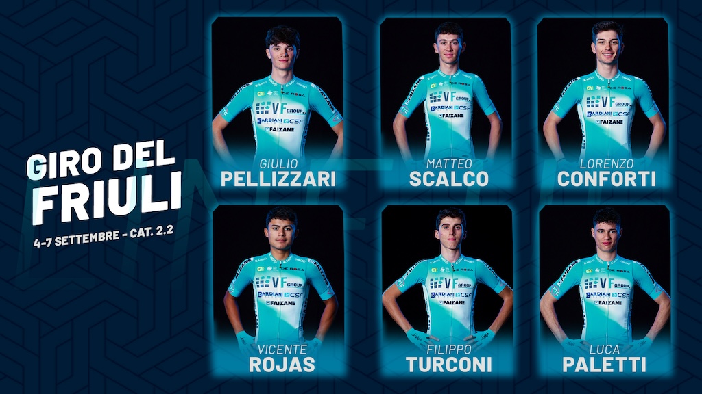 line up VF Group Bardiani Csf Faizane al Giro del Friuli 4 7.09.2024