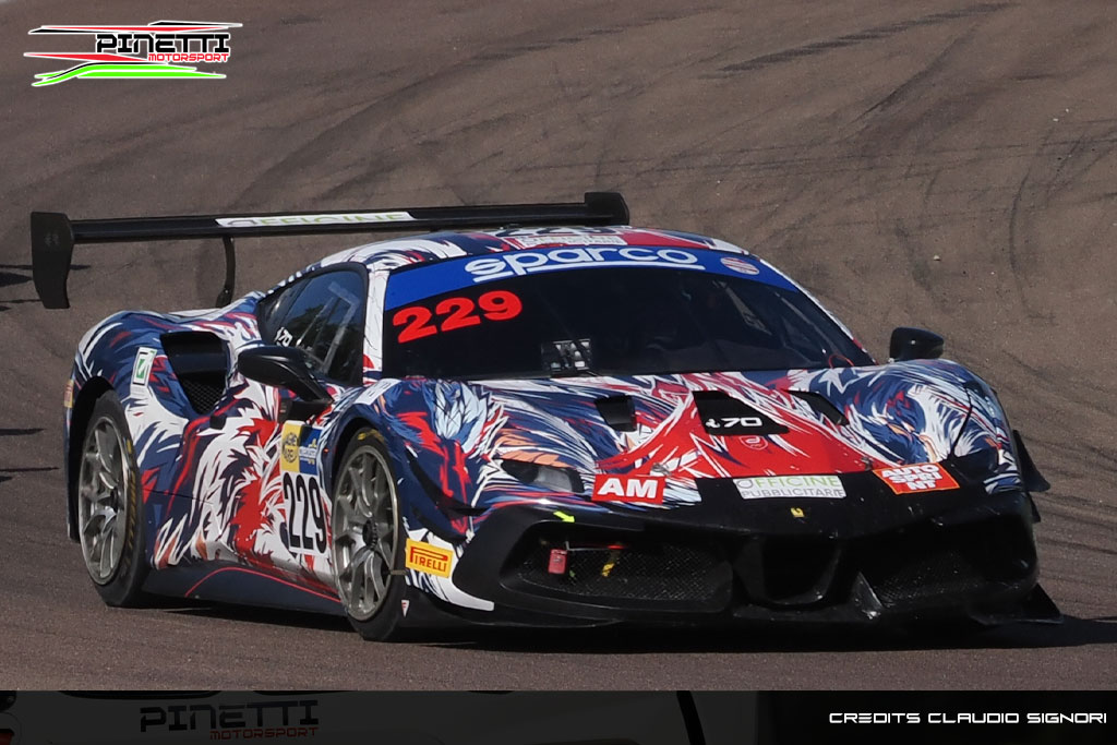 pinetti motorsport Giovanni Stefanin in azione in precedenti appuntamenti del Campionato Italiano GT Sprint 2024 2024 09 30