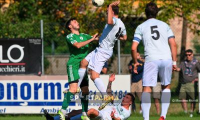 Il Cervo Terre Alte Berceto 1 1 3a giornata Prima Categoria 2024 2025 duello aereo tra Ivan Martini e Federico Consolini