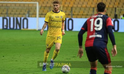 Parma Cagliari 2 3 6a giornata Serie A 2024 2025 Antoine Hainaut palla al piede