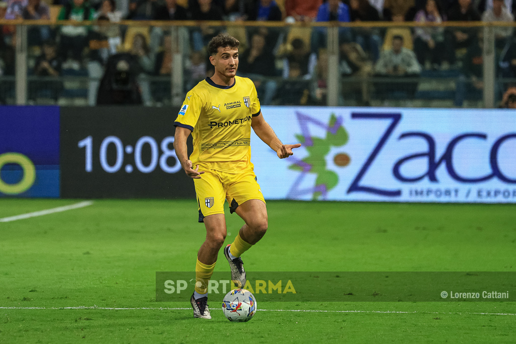 Parma Cagliari 2 3 6a giornata Serie A 2024 2025 Botond Balogh palla al piede