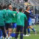 Parma Empoli 1 1 9a giornata Serie A 2024 2025 Fazzini e DAversa si abbracciano davanti alla panchina azzurra in festa per il gol