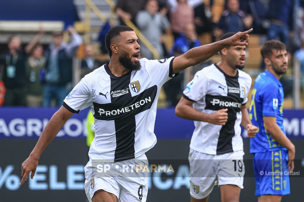 Parma Empoli 1 1 9a giornata Serie A 2024 2025 Gabriel Charpentier esulta dopo il gol