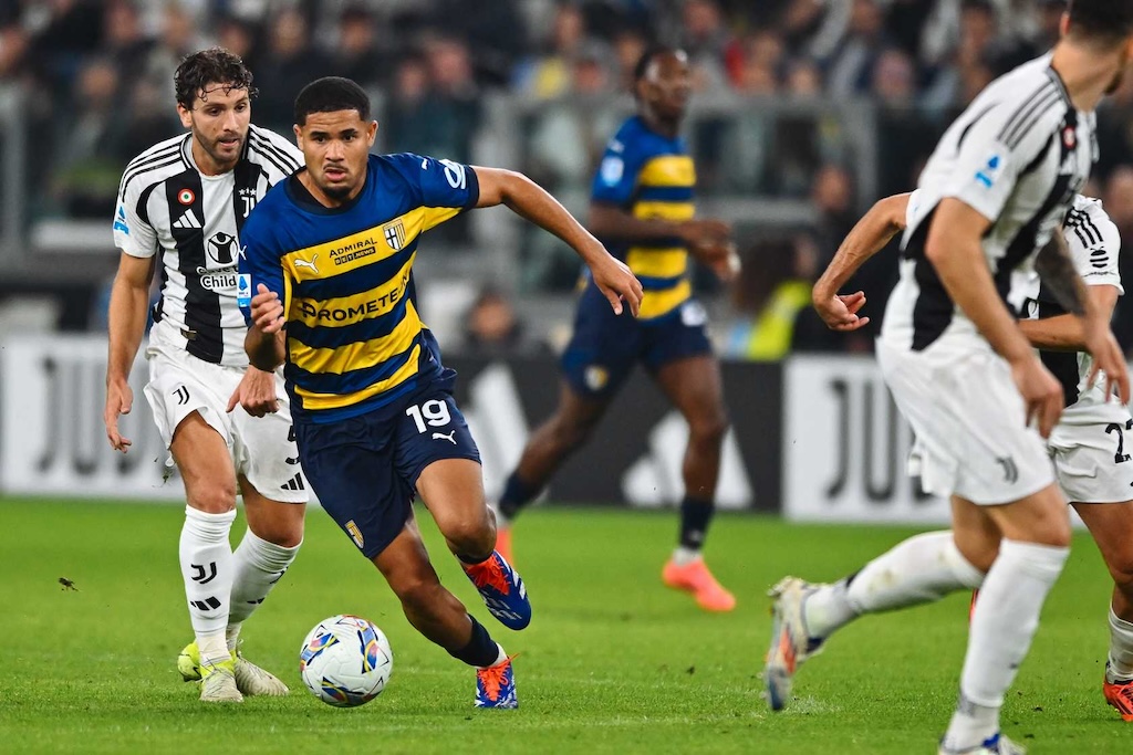 Simon Sohm in Juventus Parma 2 2 10a giornata Serie A 2024 2025