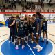 festeggiamenti Fulgor Fidenza dopo la vittoria contro Crema 95 76 3a giornata campionato Serie B Nazionale basket 2024 2025