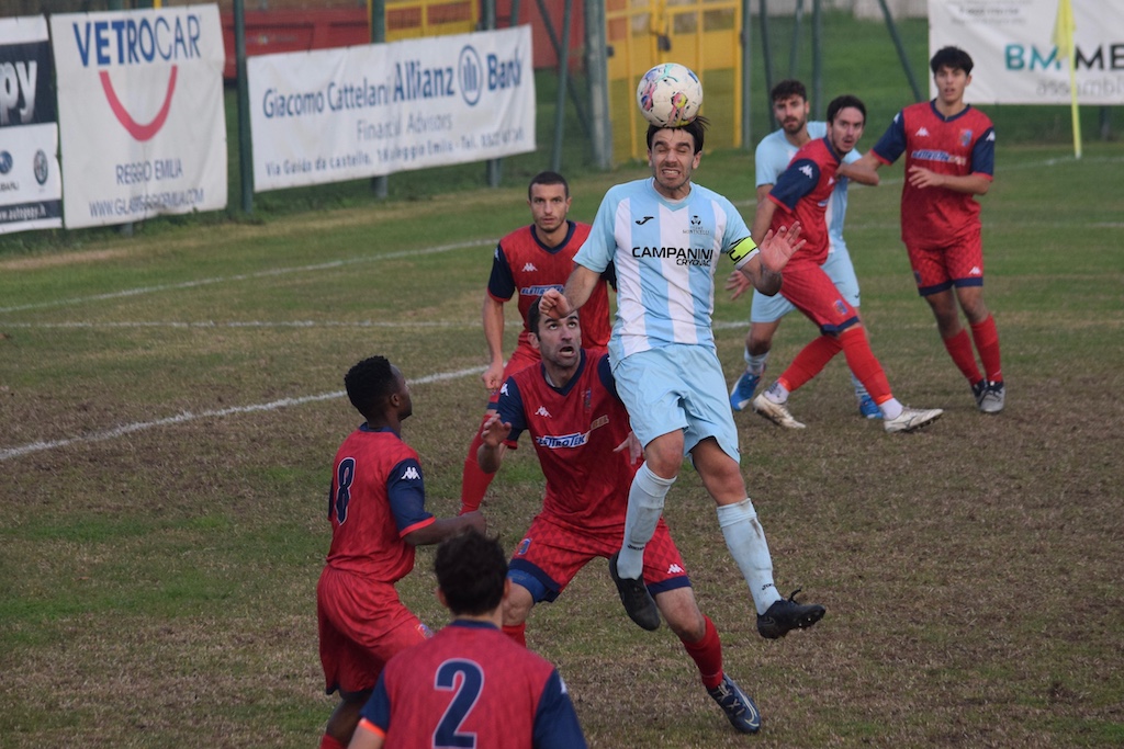 Alessandro Setti svetta di testa i in Bagnolese Terme Monticelli 1 1 12a giornata Promozione gir. A 2024 2025