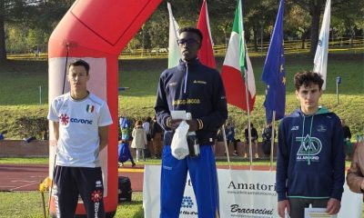 Andrea Sanguinetti Atletica Casone Noceto sul 2° gradino del podio al XII CROSS VALMUSONE 5a Prova del C.D.S. Regionale di Cross Cat. Master Osimo 10 novembre 2024