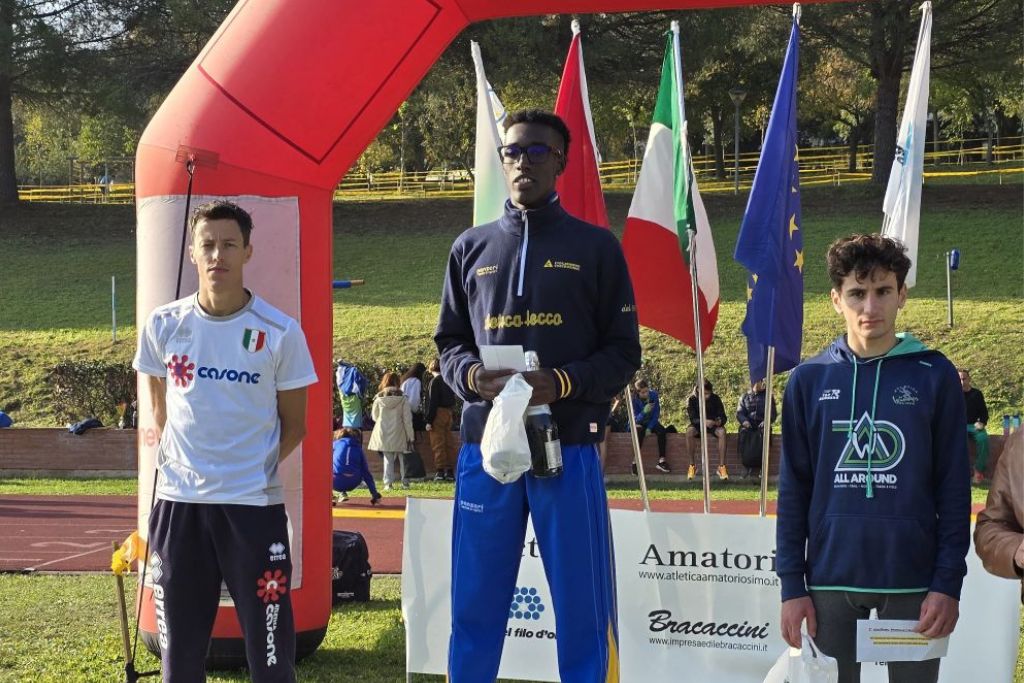 Andrea Sanguinetti Atletica Casone Noceto sul 2° gradino del podio al XII CROSS VALMUSONE 5a Prova del C.D.S. Regionale di Cross Cat. Master Osimo 10 novembre 2024