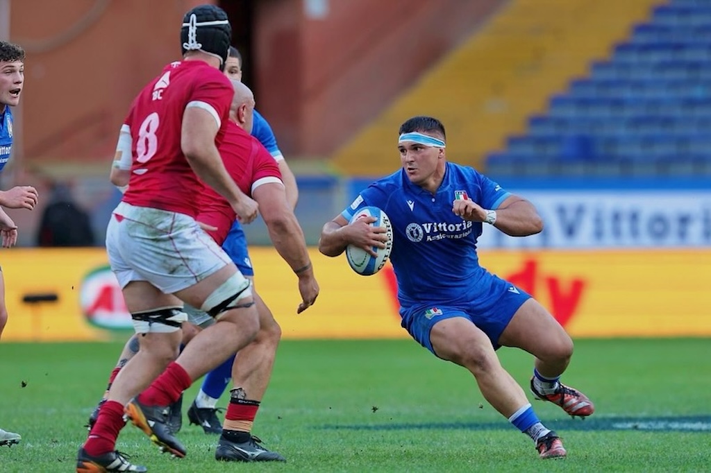 Danilo Fischetti in Italia vs Georgia 20 17 Autumn Nations Series rugby 2024